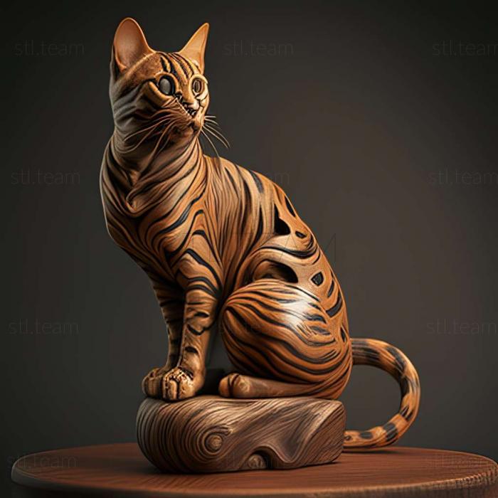 3D model Bengal cat (STL)